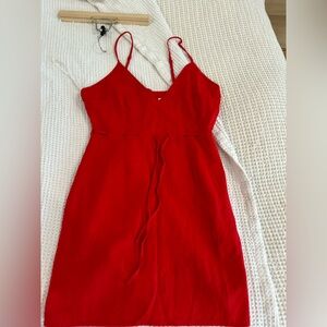 Red superdown dress